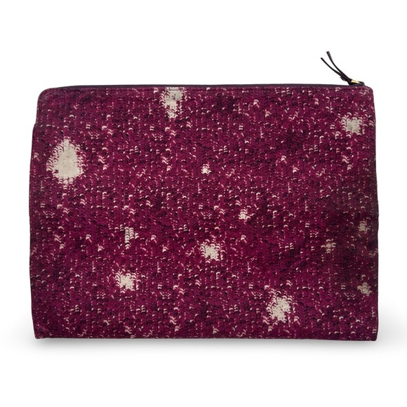 Marc Jacob’s Vintage Laptop Case Bag 14x10.5” Designer Maroon Purple Pattern - Picture 2 of 5